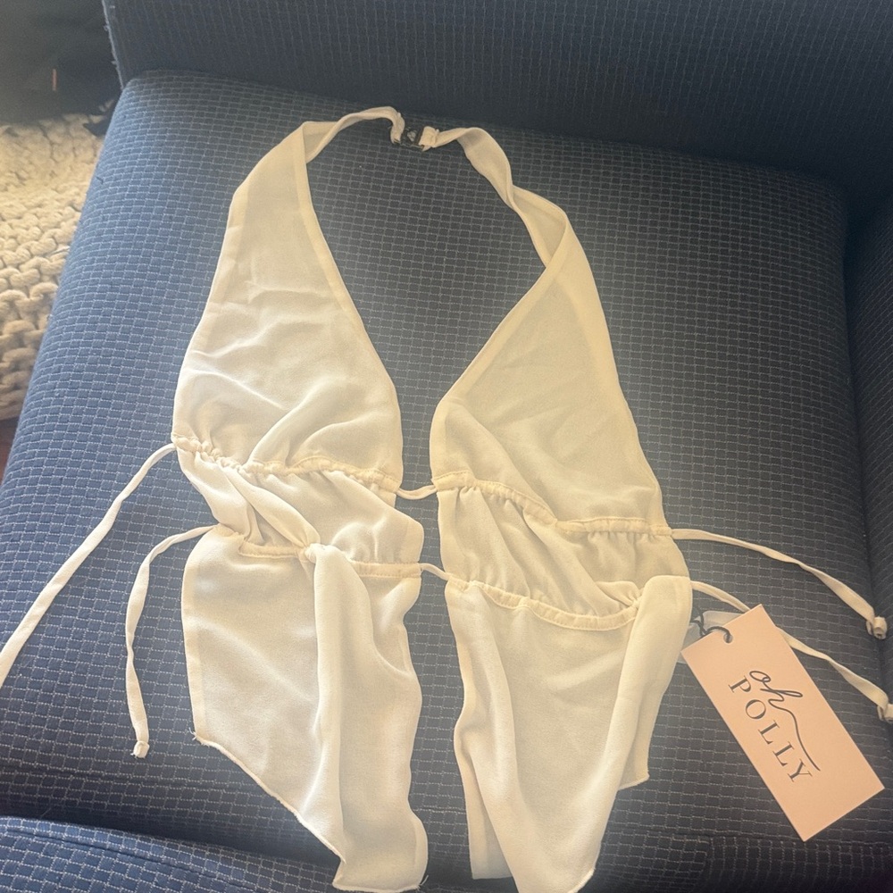 Oh Polly Ivory Flowy Top